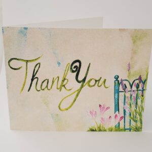 Thank You Flower Drawing Card