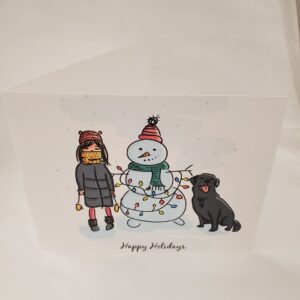 Happy Holidays Snowman Card