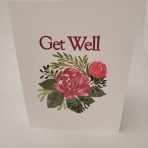 Get Well Pink Flower Card