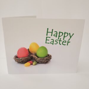 Three Eggs Happy Easter Card