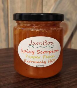 scorpion pepper peach jam